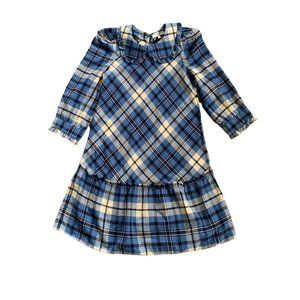Love Shack Fancy Prairiecore Plaid Peter Pan Collar Dress 8